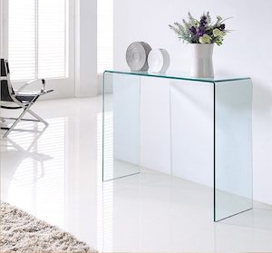 Console Tables: Glass Console Table 110cm, 2 colors by order