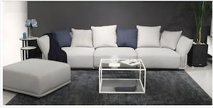 Luna 3 Piece Sofa Set - Feather Cushions - Light Grey, Clearance sale.