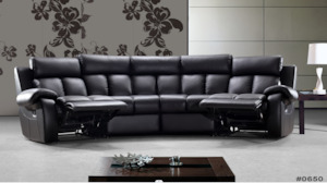 Sofas: 5 seater Full Genuine Leather Recliner lounge suite #0650, 20% off now