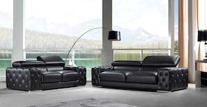 3+2 seater Full Italian Leather Lounge Suite #766, 2 colors in stock now. 20% off now