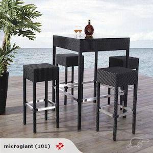 Outdoor Dining: Cheers 5pcs Rattan Bar Set 2 color in stock, Clearance sale