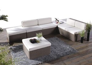 Outdoor Sofas Pre Order: Milano D5.0 round rattan outdoor/indoor sofa by order