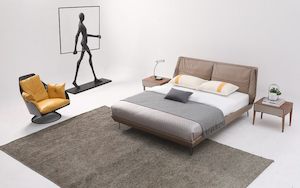 Bed Frames Bases Pre Order 1: Modern Design Italian Leather  Bed Frame #2280 by order