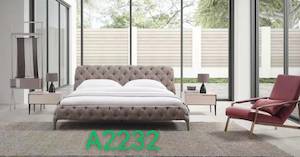 Bed Frames Bases Pre Order 1: Italian Modern Design Button Fabric Bed Frame 2232 by order