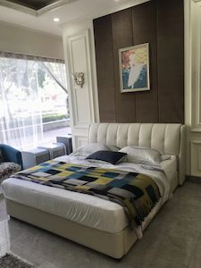 Bed Frames Bases Pre Order 1: #885 Italian leather bed with 3 drawers by order.