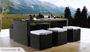 Outdoor Dining Pre Order: Gala 7pc Outdoor Rattan Bar Set by order