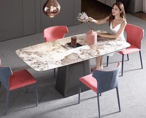 Clearance: #901R Sintered Stone Dining Table - Italian Grey - 160cm Clearance