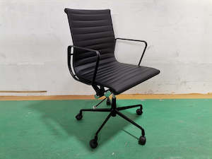 Replica  Eames office chair Genuine Leathe all black color *Special*