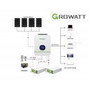 Products: 2024 Growatt 10KWH 24V 3kW Off Grid Carbon Battery Solar Kit