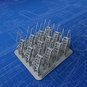Deck Accessories: 1/128 Royal Navy 3ft 6in Deck Ladders x12