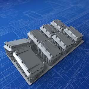 Royal Navy Doors Hatches: 1/96 Royal Navy Weatherdeck Large Hatch Set x8 (3x Hatch types)