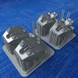 1/350 French Navy Twin 130mm/45 (5.1") Model 1932 x4 (Joffre Class)