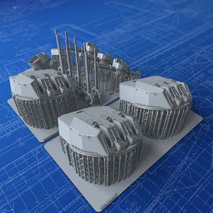 1/200 French Navy Triple 152mm/55 (6") Model 1936 x3 (Richelieu 1943)