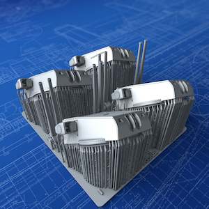 1/400 Regia Marina Gorizia 203mm/53 (8") Model 1927 x4