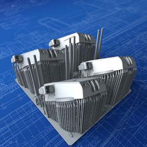 1/350 Regia Marina Gorizia 203mm/53 (8") Model 1927 x4