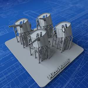 1/350 Regia Marina Littorio Class 120mm (4.7”) Model 1893 x4