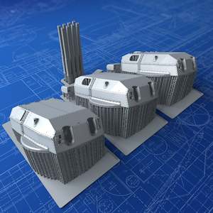 1/200 German Kriegsmarine 38cm (14.96") SK C/34 x3 (Gneisenau Refit)