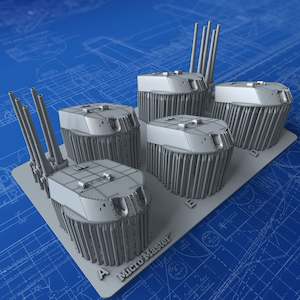 Kriegsmarine German Navy: 1/600 Imperial German Navy 30.5 cm/50 (12”) SK L/50 Drh LC/1911 x5 (König Class)