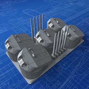 1/350 Imperial German Navy 30.5 cm/50 (12”) SK L/50 Drh LC/1911 x5 (König Class)