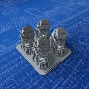 Kriegsmarine German Navy Deck Accesories: 1/192 Imperial German Navy 110cm Searchlights x4