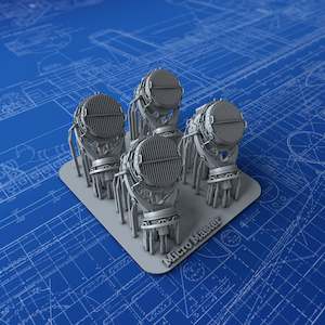 Kriegsmarine German Navy Deck Accesories: 1/200 Imperial German Navy 110cm Searchlights x4