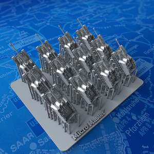 1/700 Scale WW2 German Nashorn Tank Destroyer x12