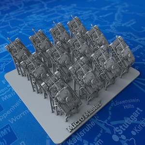 1/700 Scale WW2 German Panzerkampfwagen IV Ausf. G Tanks x12