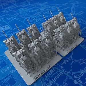 Armour: 1/600 Scale WW2 (Tiger II) Panzerkampfwagen Tiger Ausf. B Tanks x12