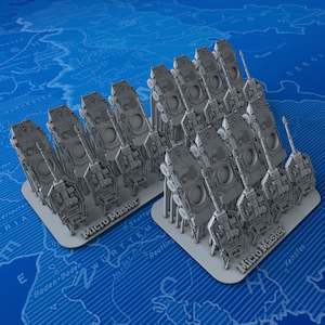 Post Ww2 Armour: 1/700 Scale Modern Italian B1 Centauro Tank Destroyers (Rotatable Turret) x12