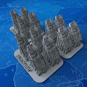 Post Ww2 Armour: 1/600 Scale Modern US M1126 Stryker ICV x12