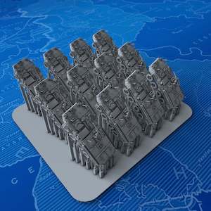 Post Ww2 Armour: 1/700 Scale Modern US M1126 Stryker ICV x12