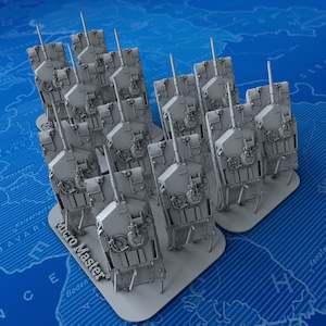 Post Ww2 Armour: 1/600 Scale Modern US M1 Abrams Main Battle Tanks x12