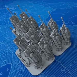 Post Ww2 Armour: 1/600 Scale Modern Italian Palmaria Self-Propelled Artillery x12