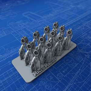 1/400 Royal Navy 18" Searchlight Projectors x12