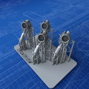 Royal Deck Accessories: 1/200 Royal Navy 18" Searchlight Projectors x4