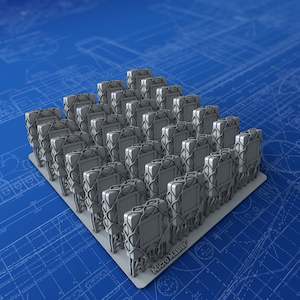 Royal Navy Ships Boats: 1/96 Royal Navy 3ft x 3ft Denton Rafts x28