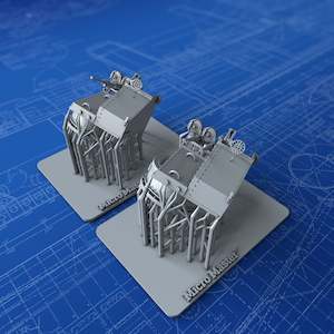 1/128 Royal Navy Twin 20mm Oerlikon MKV (10º Elevation) x2