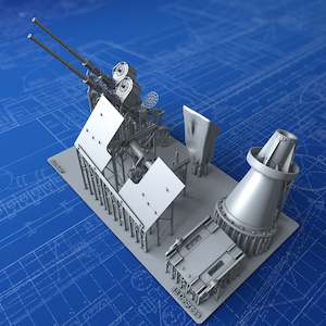 1/35 Royal Navy Twin 20mm Oerlikon MKIX x1 45º (Depressed)