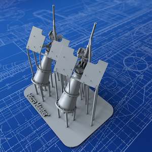 1/150 Royal Navy 20mm Oerlikon MKIIA / MKIIIA (45º Elevation) x2