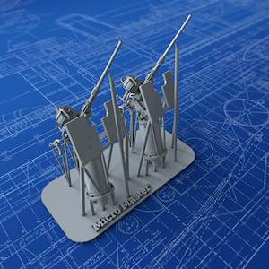 1/150 Royal Navy 20mm Oerlikon MKVIIA (45º Elevation) x2