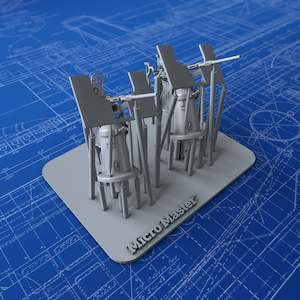 Royal Navy Coastal Patrol Boats: 1/150 US Navy 20mm Oerlikon MK 2 / MK 4 (0º Elevation, Notch Variation) x2