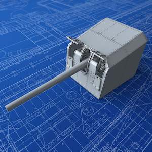 Greek Navy: 1/72 German Kriegsmarine 12.7cm/45 (5") SK C/34 x1