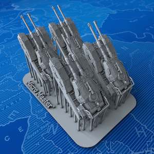 Sci Fi: 1/800 Gundam Earth Federation M61A5 Semovente +PE Tanks x12