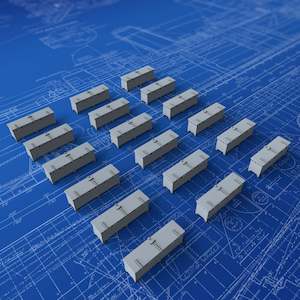 Tribal Class Destroyers: 1/192 Royal Navy Wash Deck Lockers x18