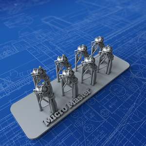 1/700 Royal Navy 24" Searchlight Projectors MKIIA x8