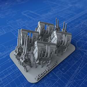 1/500 Royal Navy 4"/45 (10.2cm) QF MKXVI (MKXIX Twin Mounts) x4