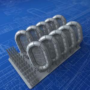 Carley Floats: 1/100 Regia Marina 12ft x 8ft (39 Man) Carley Floats x10