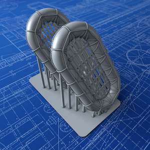 Carley Floats: 1/64 Navy 10ft x 5ft (Type No. 20) Carley Floats x2