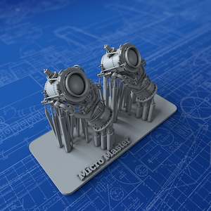 1/150 Royal Navy 24" Searchlight Projectors MKIIA x2