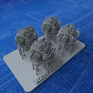 1/600 Royal Navy 2-pdr Octuple Pom Poms (4cm/39) QF MKVIII on ‘M’ (MKV) Moun&hellip;